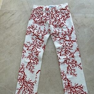 VALENTINO Red Pants - Denim